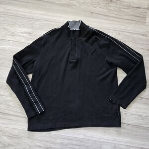 HUGO BOSS Sweater 1/4 Button Pullover Mock Funnel Neck Mens-Size XXL